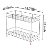 Cri8Hub Stainless Steel 2 Tiered Shelf Kitchen Rack - Spice Boxes Organizer –Kitchen Rack Stand - Cosmetic Organizer – Counter Top Organiser - Floor Mounted Shelf For Home(Multipurpose Rack)