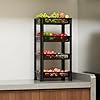41t3hTHxTBL._SS100_ Multipurpose Plastic Kitchen Rack with Baskets | Vegetable & Fruit Storage Stand | Strong & Durable Organizer for Kitchen, Bathroom & Utility (4 Layer, Black)