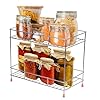 Cri8Hub Stainless Steel 2 Tiered Shelf Kitchen Rack - Spice Boxes Organizer –Kitchen Rack Stand - Cosmetic Organizer – Counter Top Organiser - Floor Mounted Shelf For Home(Multipurpose Rack)