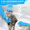 AVRIN 4-in-1 Pet Grooming Kit for Dogs & Cats | Includes Self-Cleaning Slicker Brush, Silicone Bath Gloves, Bath Scrubber & Cat Comb | Complete Pet Grooming Tools for All Hair Types| Dog Brush Kit